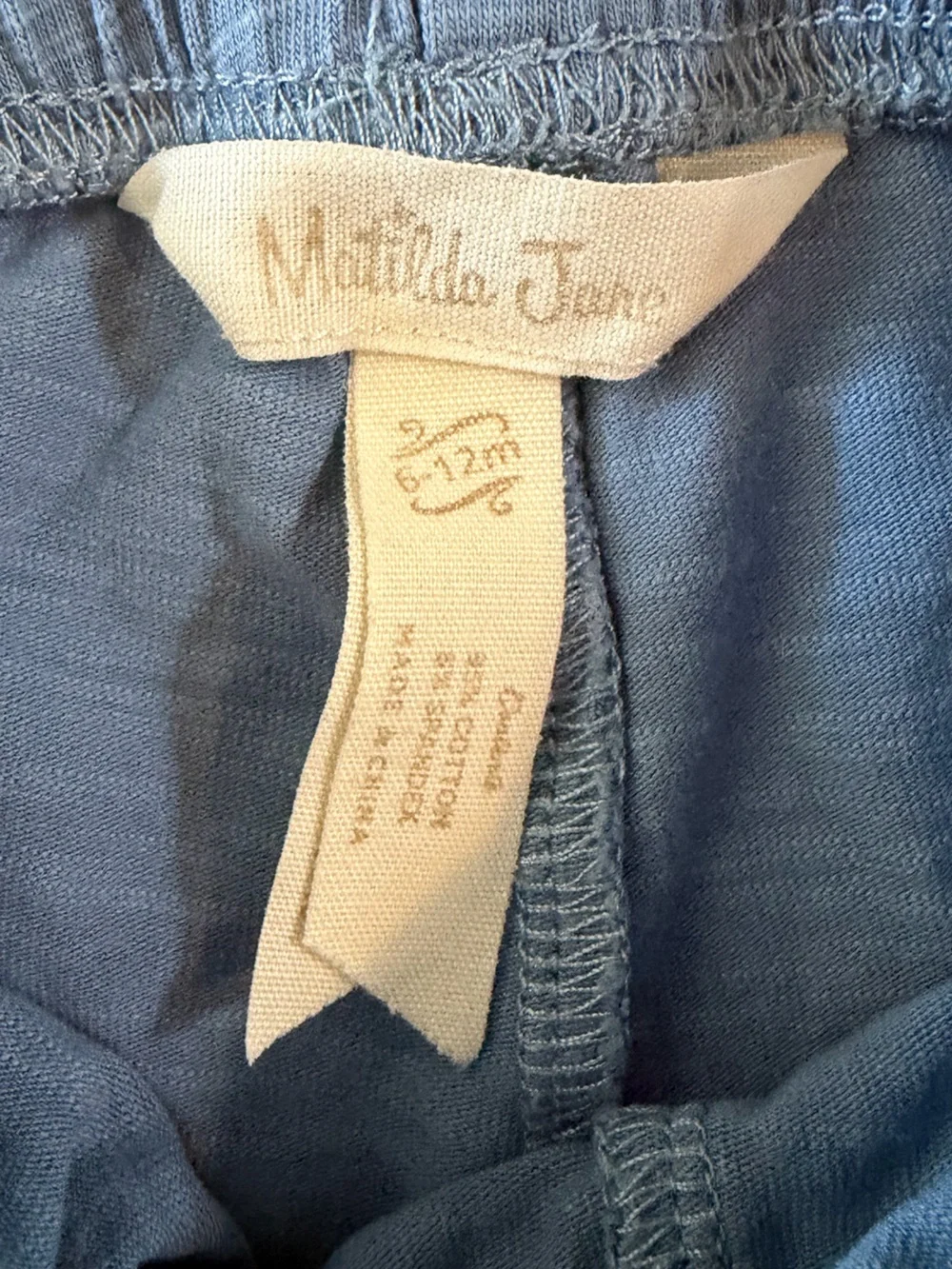 Matilda Jane Blue Ruffled Baby Pants with Yellow Button Accents